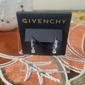 NWT Givenchy Silver Crystal Drop Earrings